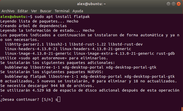 Instalar flatpak en Linux Ubuntu