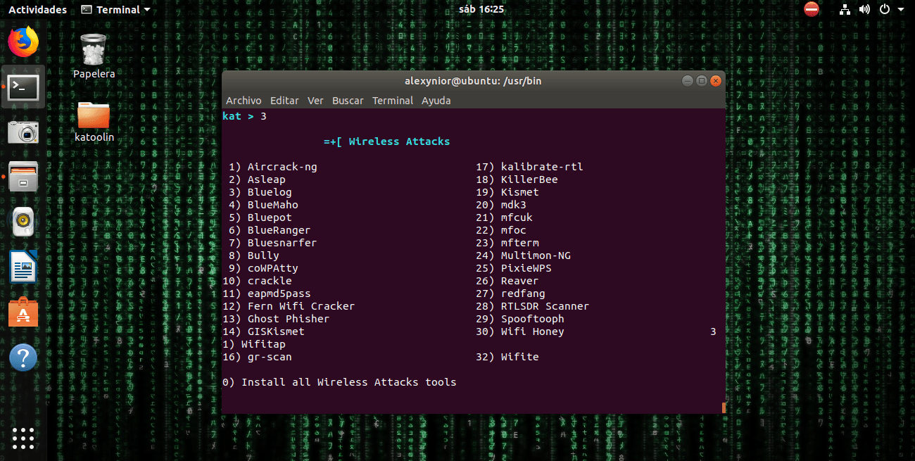 Cómo instalar herramientas Kali Linux en Ubuntu con Katoolin