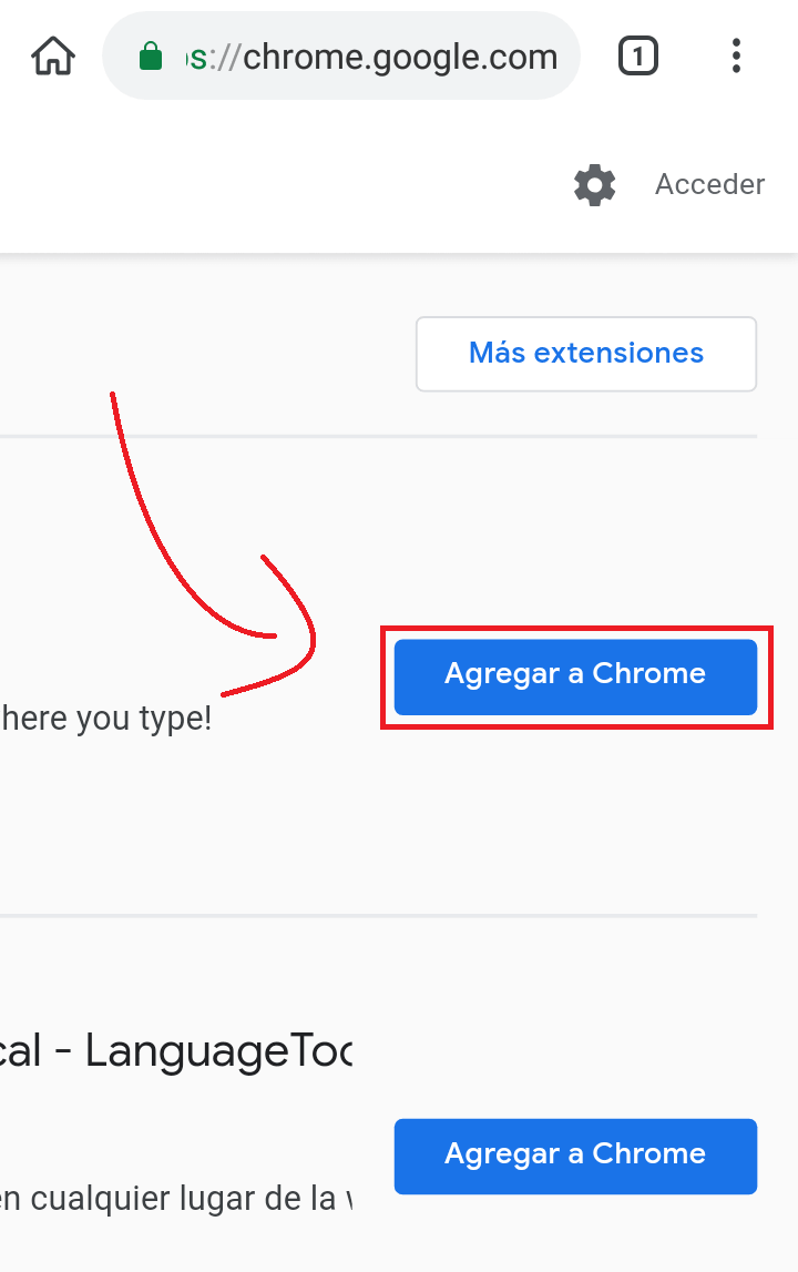 Botón Agregar a Chrome - Kiwi